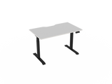 Haven Electric Standing Desk - Rectangular Top-Desking-1200 x 700-White-Black-Commercial Traders - Office Furniture