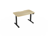 Haven Electric Standing Desk - Radius Top-Desking-1200 x 700-Atlantic Oak-Black-Commercial Traders - Office Furniture