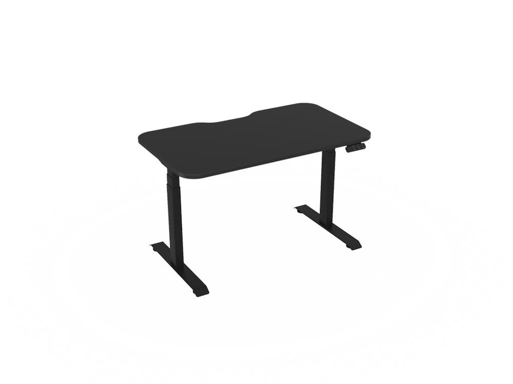 Haven Electric Standing Desk - Radius Top-Desking-1200 x 700-Black-Black-Commercial Traders - Office Furniture