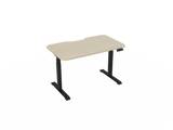 Haven Electric Standing Desk - Radius Top-Desking-1200 x 700-Nordic Maple-Black-Commercial Traders - Office Furniture