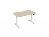 Haven Electric Standing Desk - Rectangular Top-Desking-1200 x 700-Nordic Maple-White-Commercial Traders - Office Furniture