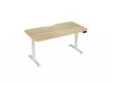 Haven Electric Standing Desk - Radius Top-Desking-1500 x 800-Atlantic Oak-White-Commercial Traders - Office Furniture