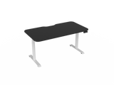 Haven Electric Standing Desk - Radius Top-Desking-1500 x 800-Black-White-Commercial Traders - Office Furniture