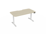 Haven Electric Standing Desk - Radius Top-Desking-1500 x 800-Nordic Maple-White-Commercial Traders - Office Furniture