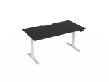 Haven Electric Standing Desk - Rectangular Top-Desking-1500 x 800-Black-White-Commercial Traders - Office Furniture