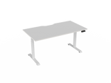 Haven Electric Standing Desk - Rectangular Top-Desking-1500 x 800-White-White-Commercial Traders - Office Furniture