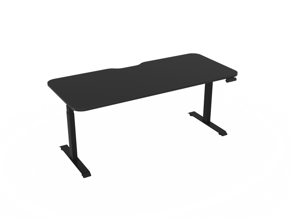 Haven Electric Standing Desk - Radius Top-Desking-1800 x 800-Black-Black-Commercial Traders - Office Furniture