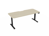 Haven Electric Standing Desk - Radius Top-Desking-1800 x 800-Nordic Maple-Black-Commercial Traders - Office Furniture
