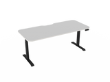 Haven Electric Standing Desk - Radius Top-Desking-1800 x 800-White-Black-Commercial Traders - Office Furniture