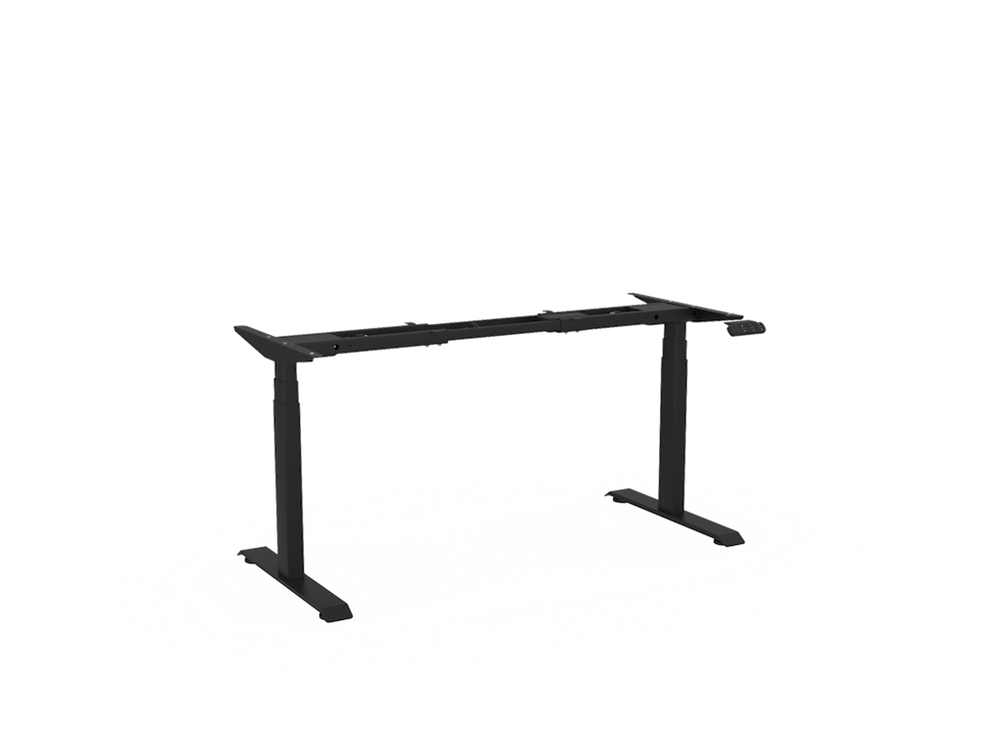 Haven Electric Desk (Dual Motor) - Frame Only-Desking-1200-1800mm-Black-Commercial Traders - Office Furniture