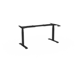 Haven Electric Desk (Dual Motor) - Frame Only-Desking-1200-1800mm-Black-Commercial Traders - Office Furniture