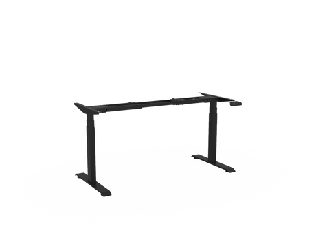 Haven Electric Desk (Dual Motor) - Frame Only-Desking-1200-1800mm-Black-Commercial Traders - Office Furniture
