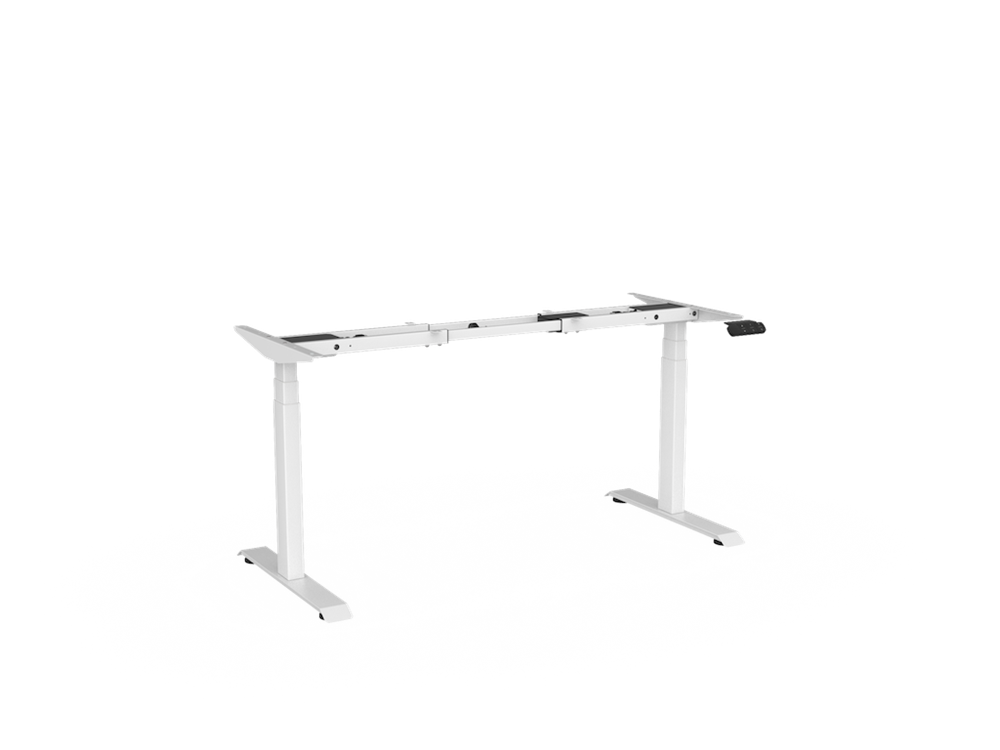 Haven Electric Desk (Dual Motor) - Frame Only-Desking-1200-1800mm-White-Commercial Traders - Office Furniture