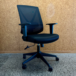 Cancelled order - Buro Brio II Mesh Chair - New Model-Office Chairs-Standard Black Nylon-Assembled - Auckland-Commercial Traders - Office Furniture