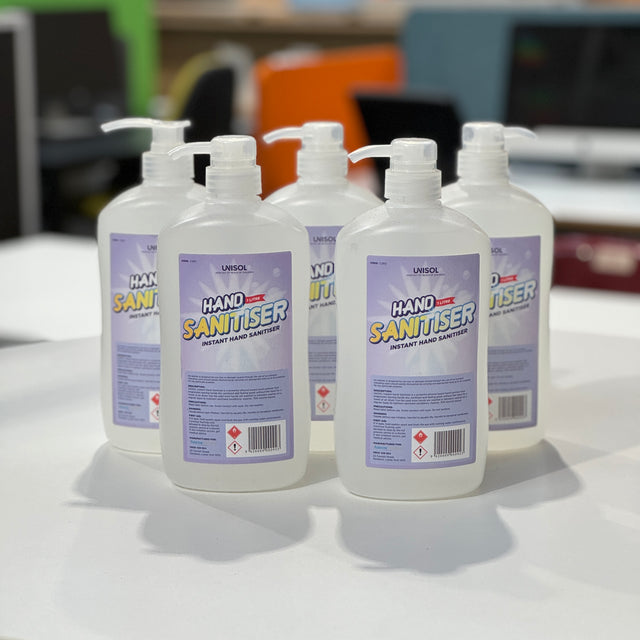 5 x Unisol Hand Sanitiser - 1 Litre-Hygiene-Pick Up Only-Commercial Traders - Office Furniture