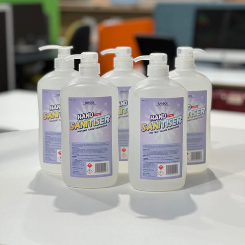 5 x Unisol Hand Sanitzer - 1 Litre-Hygiene-Pick Up Only-Commercial Traders - Office Furniture