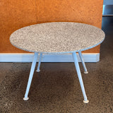 Euro Meeting With Critical Cleanstone Top 1200 dia-Meeting Room Furniture-White Leg-Auckland Delivery-Commercial Traders - Office Furniture