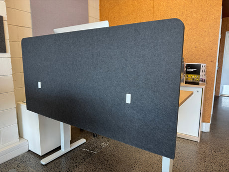 Cancelled Order - Acoustic Desk Screen Modesty Panel-Acoustic-600 x 1600-Dark Grey-Commercial Traders - Office Furniture