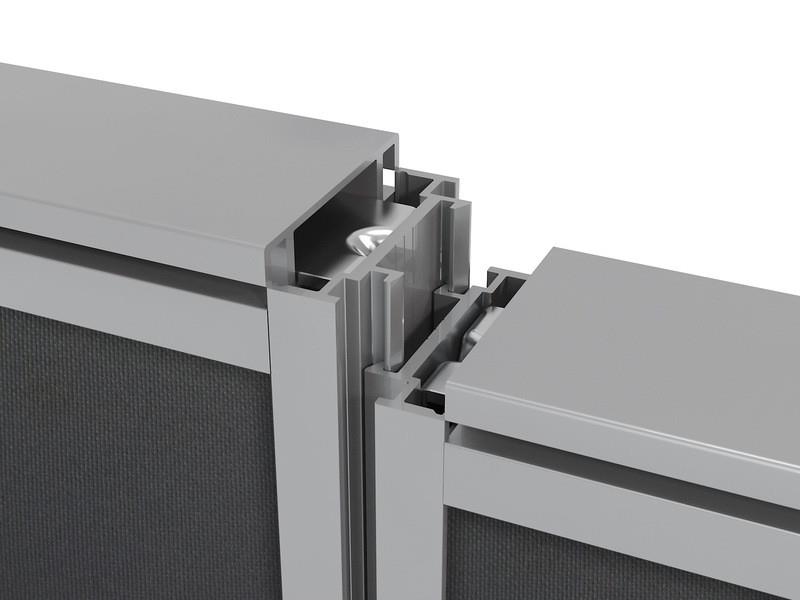 Studio 50 Partition - 1500h x 1200w-Office Partitons-CN-Midnight-Commercial Traders - Office Furniture