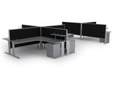 Studio 50 Partition - 1500h x 1800w-Office Partitons-CN-Midnight-Commercial Traders - Office Furniture