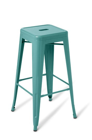 Industry Bar Stool-Lunchroom Chairs-Aqua-Commercial Traders - Office Furniture