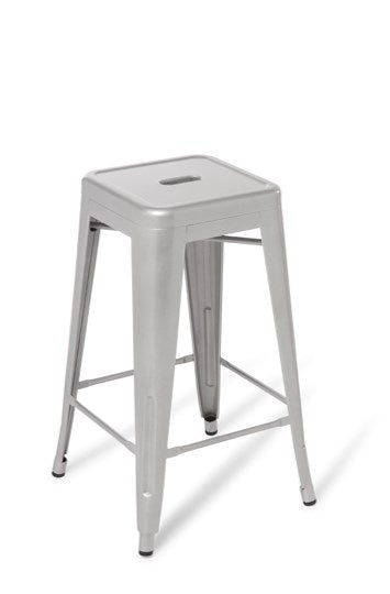 Industry Kitchen Stool-Lunchroom Chairs-Silver-Commercial Traders - Office Furniture