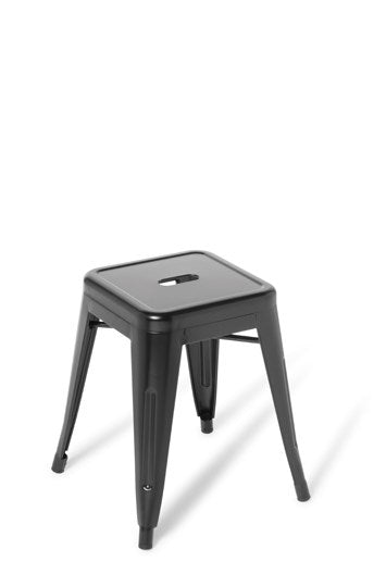 Industry Low Stool-Lunchroom Chairs-Black-Commercial Traders - Office Furniture