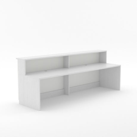 Karaka Reception Counter (2 Person)-Reception Furniture-Classic Oak-2000 wide-North Island Delivery-Commercial Traders - Office Furniture