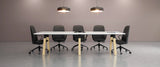 Ligna Boardroom Table Frame 3m-Meeting Room Furniture-Oak-Commercial Traders - Office Furniture