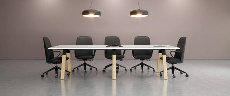 Ligna Boardroom Table Frame 2.4m-Meeting Room Furniture-Commercial Traders - Office Furniture