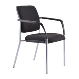 Buro Lindis Chair - 4 Leg-Meeting Room Furniture-Black-Flat Pack-Arms Please-Commercial Traders - Office Furniture