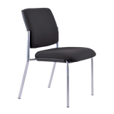 Buro Lindis Chair - 4 Leg-Meeting Room Furniture-Black-Flat Pack-No Arms-Commercial Traders - Office Furniture