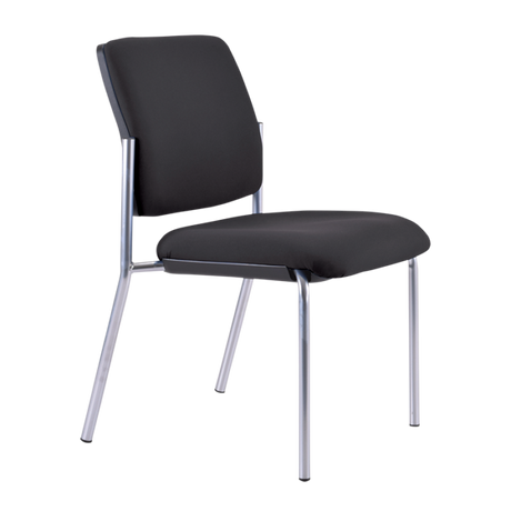 Buro Lindis Chair - 4 Leg-Meeting Room Furniture-Black-Flat Pack-No Arms-Commercial Traders - Office Furniture