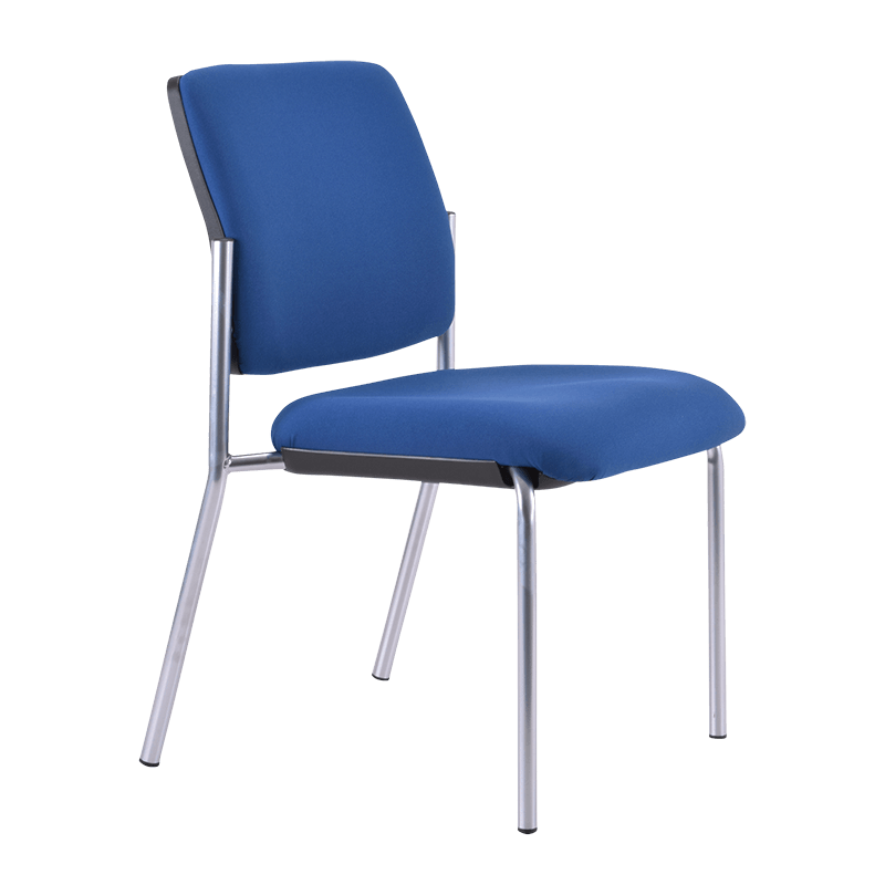 Buro Lindis Chair - 4 Leg-Meeting Room Furniture-Dark Blue-Flat Pack-No Arms-Commercial Traders - Office Furniture