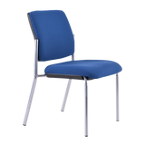 Buro Lindis Chair - 4 Leg-Meeting Room Furniture-Dark Blue-Flat Pack-No Arms-Commercial Traders - Office Furniture