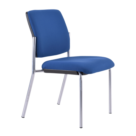 Buro Lindis Chair - 4 Leg-Meeting Room Furniture-Dark Blue-Flat Pack-No Arms-Commercial Traders - Office Furniture