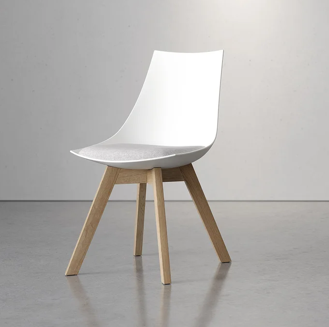 Luna Oak Base Chair-Meeting Room Furniture-Black-Splice-Commercial Traders - Office Furniture