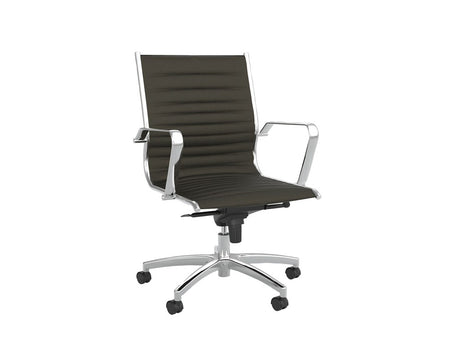 Metro Executive Chair-Office Chairs-Mid Back-Chrome-Flat Pack Please-Commercial Traders - Office Furniture