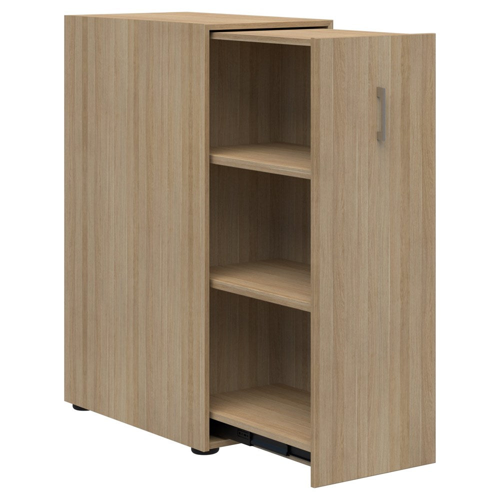 Mascot Personal Pull-Out Shelving-Storage-Classic Oak-Right Hand-Yes Lock Please-Commercial Traders - Office Furniture