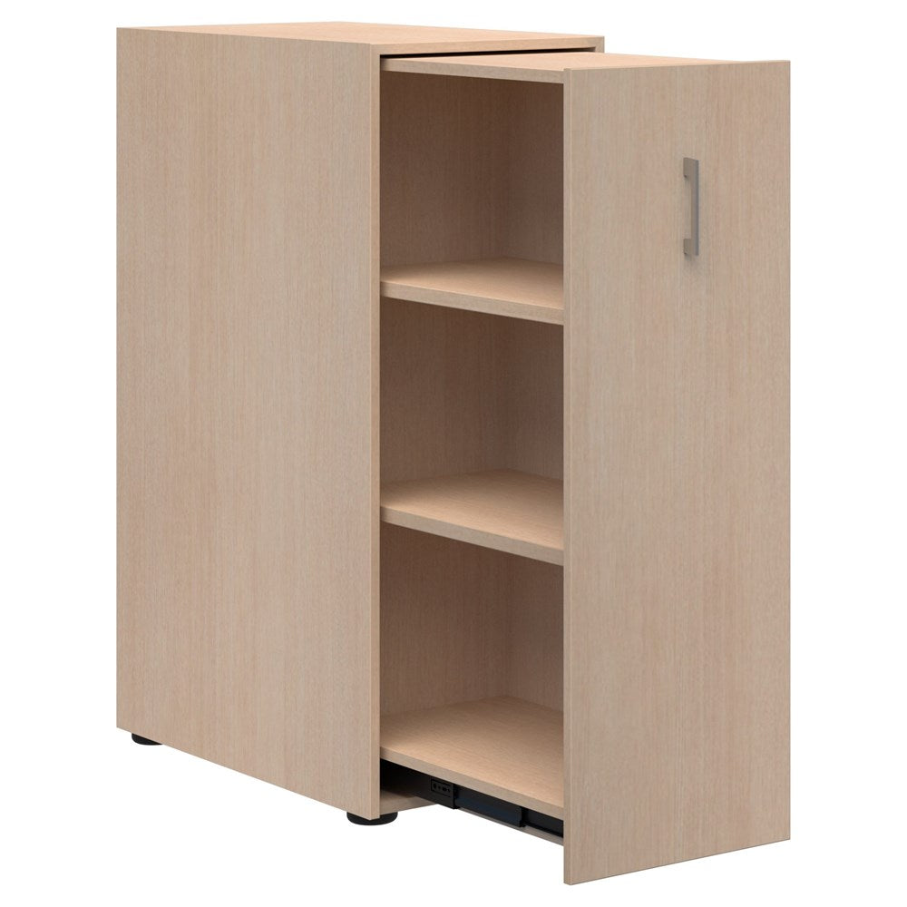 Mascot Personal Pull-Out Shelving-Storage-Refined Oak-Right Hand-No Lock Thanks-Commercial Traders - Office Furniture