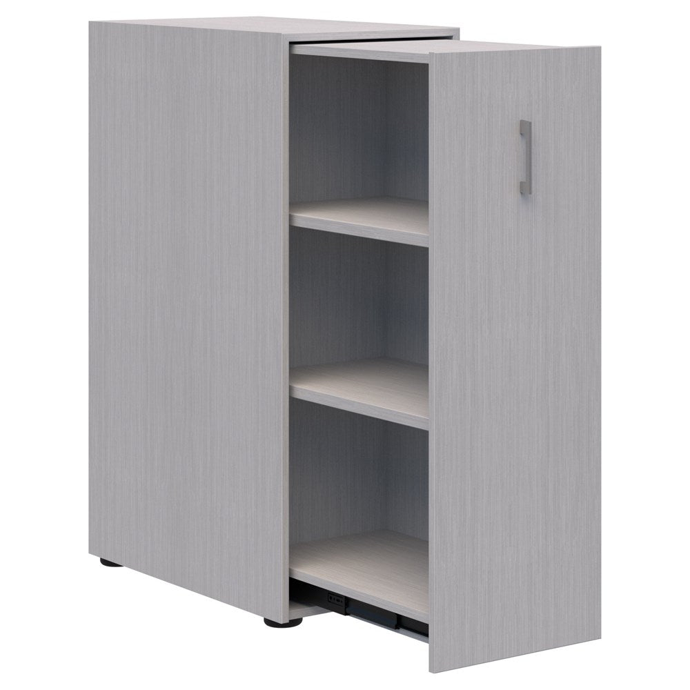 Mascot Personal Pull-Out Shelving-Storage-Silver Strata-Right Hand-Yes Lock Please-Commercial Traders - Office Furniture