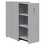 Mascot Personal Pull-Out Shelving-Storage-Silver Strata-Right Hand-Yes Lock Please-Commercial Traders - Office Furniture