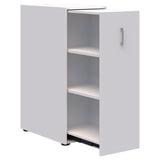 Mascot Personal Pull-Out Shelving-Storage-Snow Velvet-Right Hand-Yes Lock Please-Commercial Traders - Office Furniture