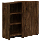 Mascot Personal Pull-Out Shelving-Storage-Aged Walnut-Left Hand-Yes Lock Please-Commercial Traders - Office Furniture