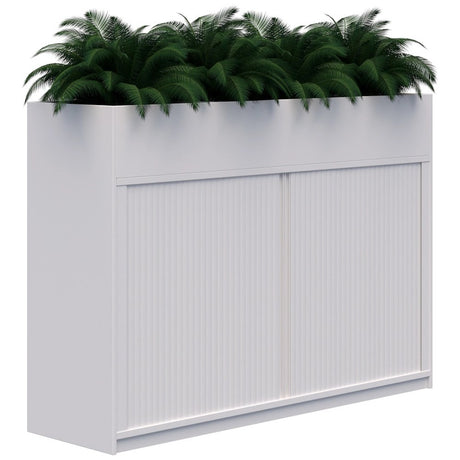 Mascot Planter Tambour-Storage-1200H X 1800W-Snow Velvet-Locking-Commercial Traders - Office Furniture