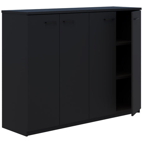 Rapid Cabinet - Low-Storage-1200x1600 (non locking)-Black-Commercial Traders - Office Furniture