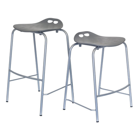 Mata Lite Backless Bar Stool-Lunchroom Chairs-650mm-Black-Commercial Traders - Office Furniture