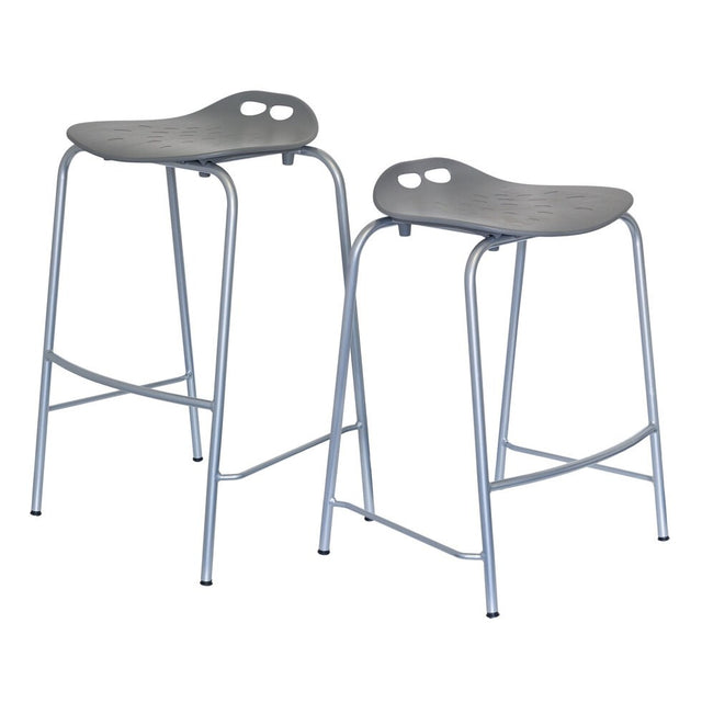 Mata Lite Backless Bar Stool-Lunchroom Chairs-650mm-Black-Commercial Traders - Office Furniture