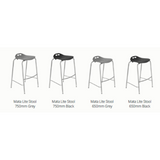 Mata Lite Backless Bar Stool-Lunchroom Chairs-650mm-Black-Commercial Traders - Office Furniture