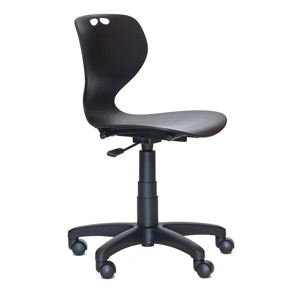 Mata Junior 4 Leg/Swivel-Education Furniture-Black-350mm-Commercial Traders - Office Furniture